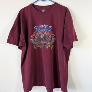 Sturgis Black Hills Rally 2006 Maroon T Shirt Size 2XL
